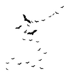 Obraz premium Flying Bats Halloween Illustration