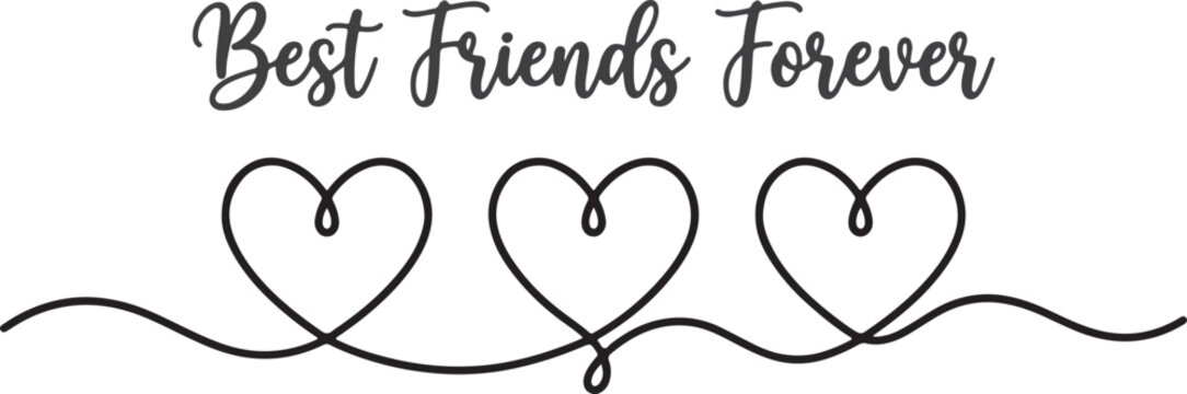 Best friends forever heart design