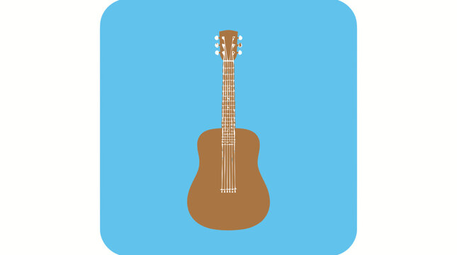 Brown Acoustic Guitar Instrument.