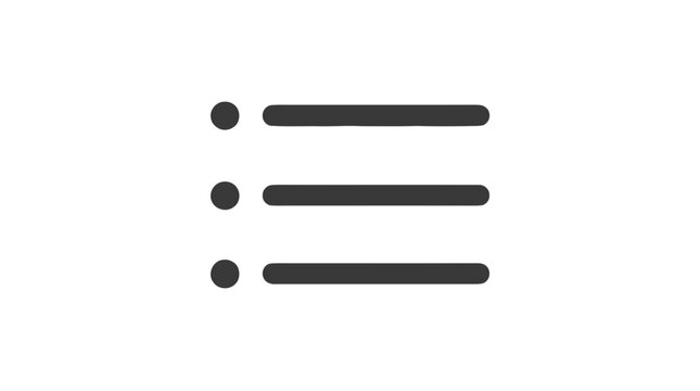 Bullet points list icon graphic.