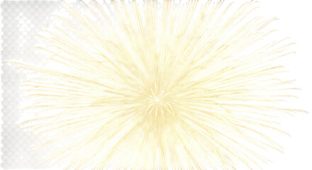 Fototapeta premium A bright, pale yellow starburst or firework explosion pattern with radiating lines on a dark black background, featuring a pixelated edge effect