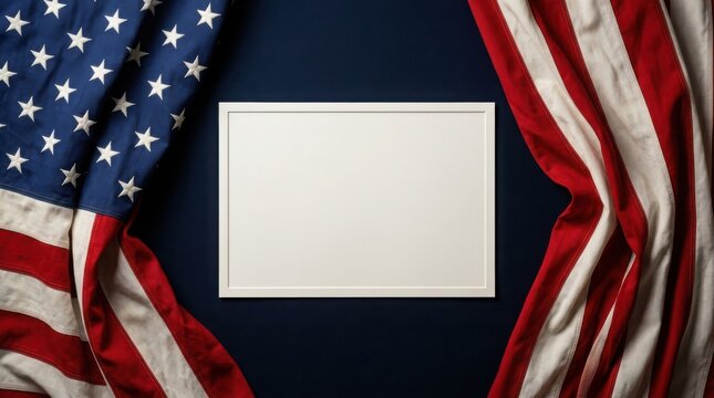 Independence day american flag mockup patriotic 4th of july design template