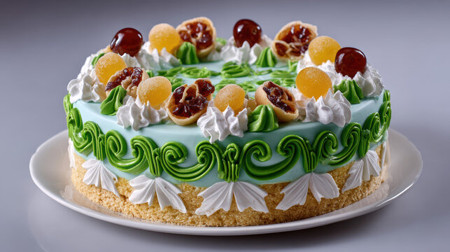 delicious sicilian cassata cake with ricotta and sponge