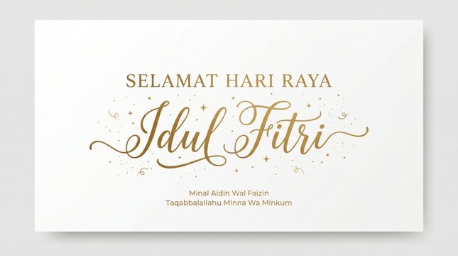 Minimalist Selamat Hari Raya Idul Fitri Greeting Card Template