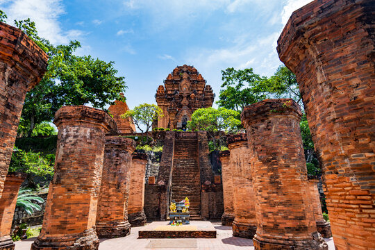 Po Nagar Cham Towers in Nha Trang, Vietnam, showcasing historical and cultural legacy of Vietnam and Champa Kingdom.