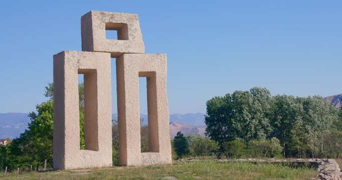 Monument of the Glagolitic Letter near Ba&scaron;ka on Krk Island, Croatia