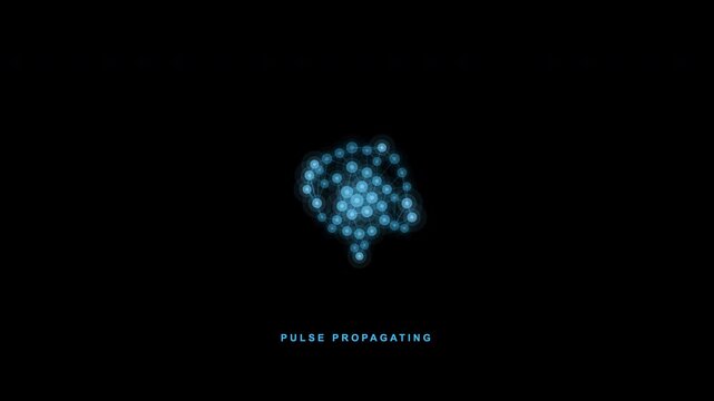 Captivating digital image of a glowing blue light cluster pattern representing technology and energy. Ideal for sciencerelated projects.
