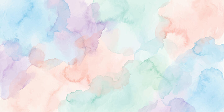Abstract watercolor sky and cloud background texture with blue vintage paper paint design and artistic watercolor pattern