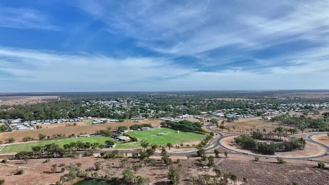 Spectacular aerial footage of Goondiwindi Queensland Australia