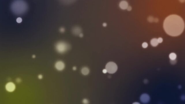 Glowing bokeh lights on dark background.