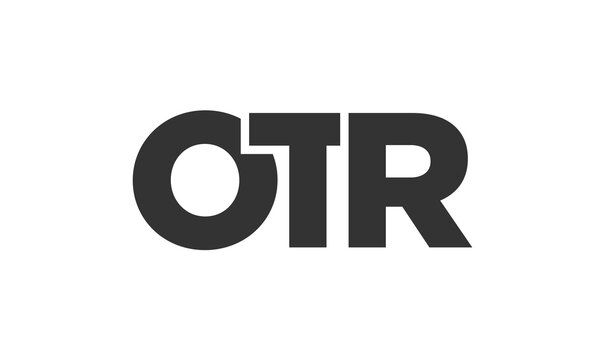 OTR logo design template with strong and modern bold text. Initial based vector logotype featuring simple and minimal typography. Trendy company identity.