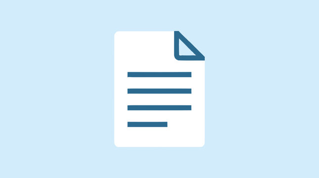 Document with folded corner page.