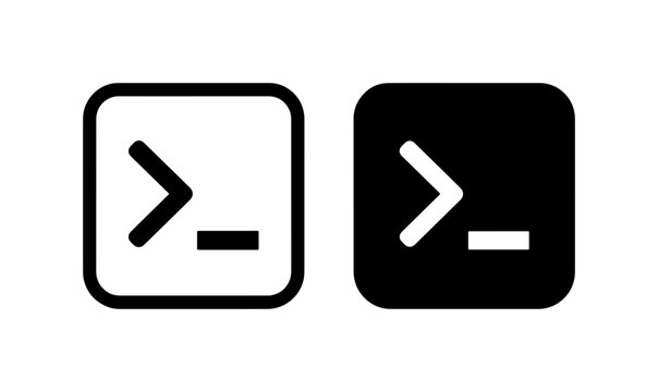 Command Line Interface Icons, Terminal Prompt Symbol, Computer Programming Symbols, Vector Graphic Set for Technology and Development