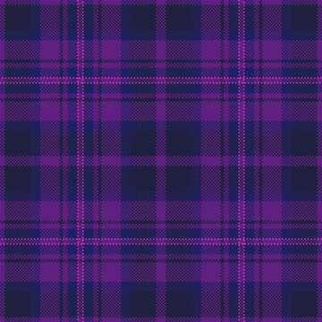 Birthday card background textile seamless, lovely pattern vector tartan. Picnic check fabric texture plaid in violet and dark colors.