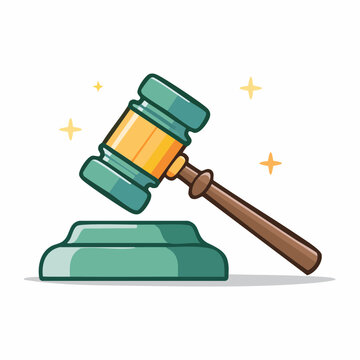 Gavel and Sounding Block Icon