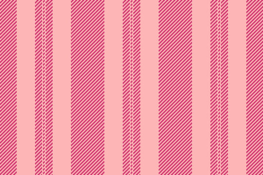 Iage stripe pattern vector, relief background fabric lines. Aouth textile texture vertical seamless in light and pink colors.