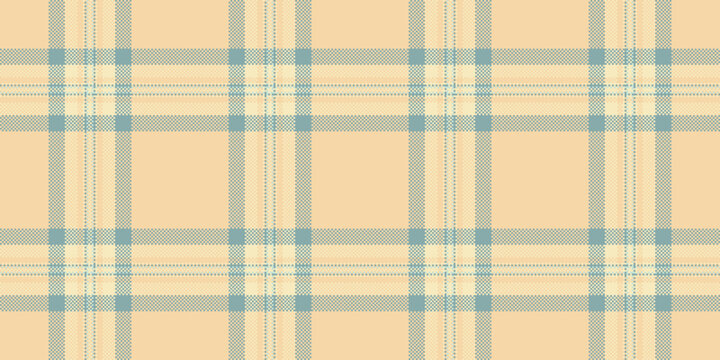 Serene pattern textile texture, lumberjack fabric plaid background. Chic check tartan seamless vector in amber and light colors.