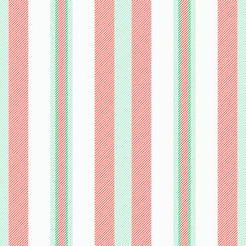 Mimple background texture seamless, template fabric stripe textile. Robby vector pattern vertical lines in mint cream and red colors.