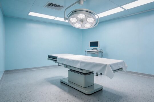 Surgical room with operating table
