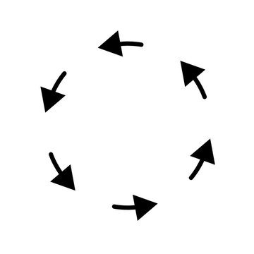 Counterclockwise arrow symbol illustration for rotation, navigation