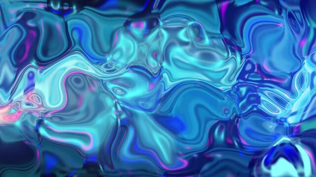 Shimmering Blue and Teal Abstract Fluid with Pink and Purple Highlights background