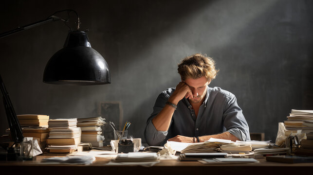  Employee experiencing stress and workload pressure.
