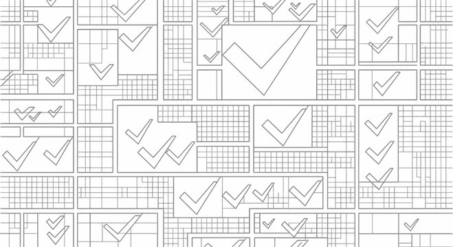 Abstract check mark pattern design for digital verification and validation