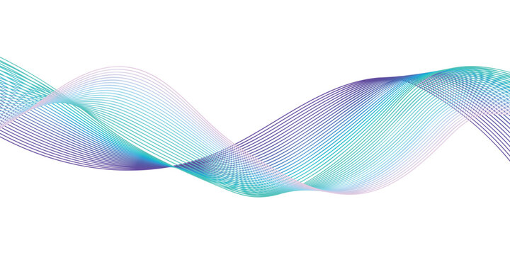 Abstract Colorful Wave Background with Flowing Rainbow Lines Design