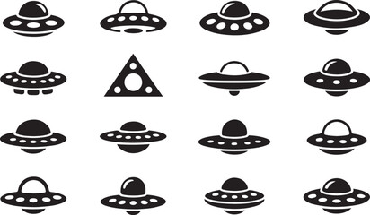 Collection of various flying saucer and ufo designs © Masud