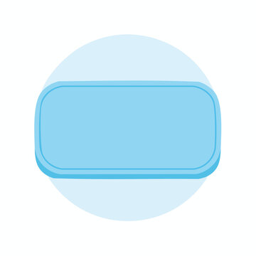 Abstract blue rounded rectangle on a light blue circle