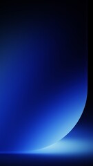 Gradient geometric background with minimal blue curve and soft glow