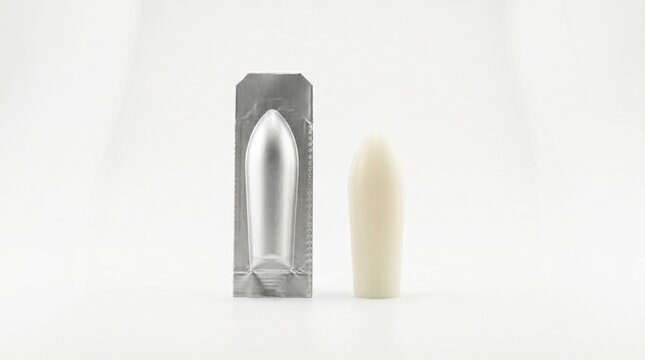 Suppository and foil wrapper with consumer product suppository medication
