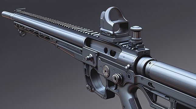 assault rifle with gun