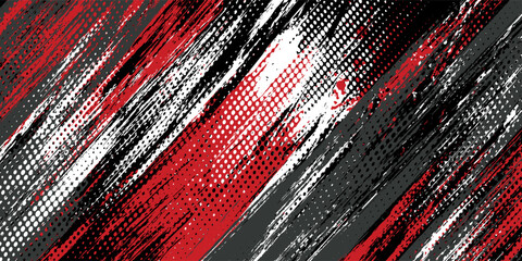 Gaming esport background striking stripes electric banner vector illustration design red black grunge brush wing comic pattern modern abstract concept livery stripes decal paint splash splatter.eps 10 © Samsul