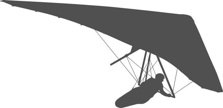Hang glider pilot flying in the sky vector can be editable