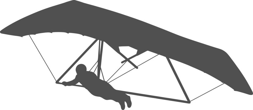 Hang glider soaring through the air in flight vector can be editable