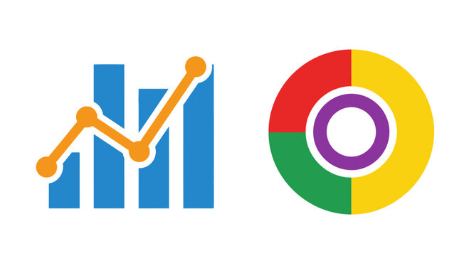 Business Growth Chart and Google Chrome Browser Icon