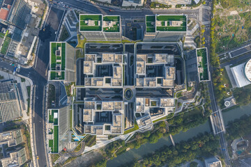 Aerial View of Modern Office Complex in Hangzhou, China © NguyenNhat