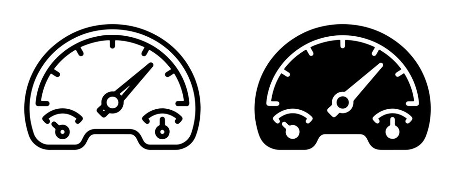 Speedometer Icons, Gauge Vector Set, Performance Meter Symbols, Speed Indicator Graphics, Measurement Dial Graphics, Velocity Gauge Icons