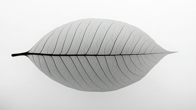 A black and white leaf with a textured surface.