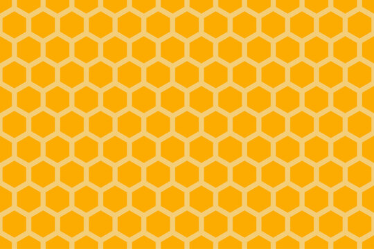 Golden honeycomb seamless pattern background