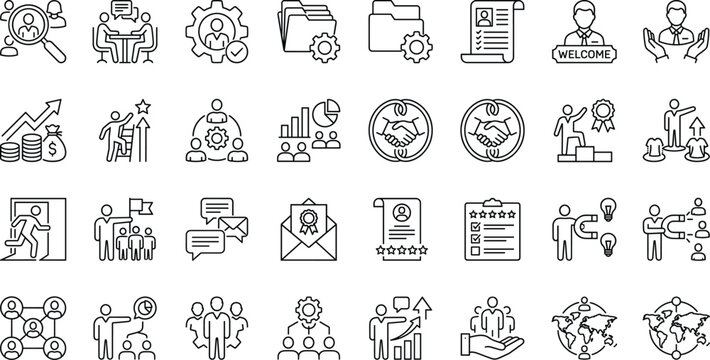 Line for business recruitment and management, including people, documents, and workflow