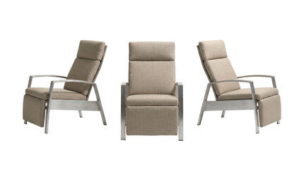 Obraz premium High back adjustable recliner lounge chair with beige padding template