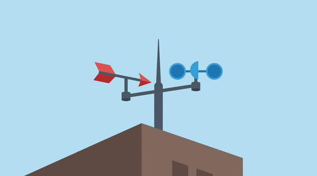 Wind Vane Anemometer for Weather Station