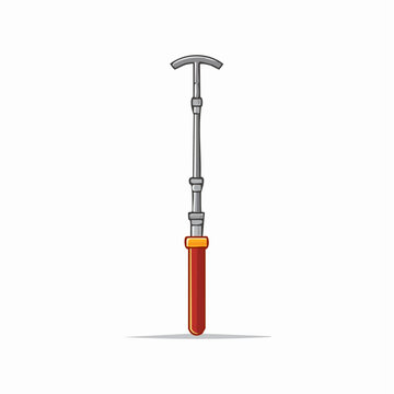 T-Shaped Tool with Red Handle