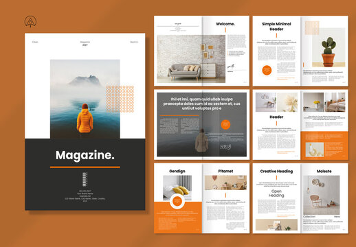 Orange Magazine Template