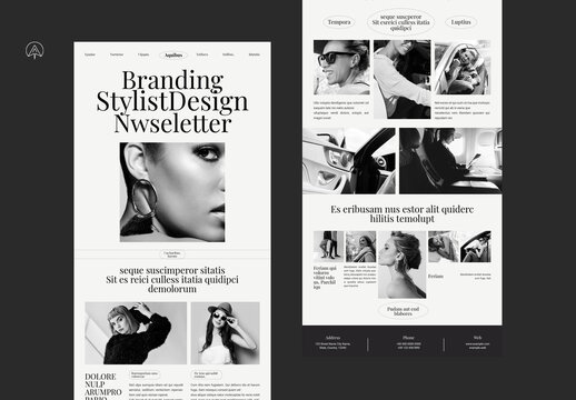 Branding Style Design News Letter Template