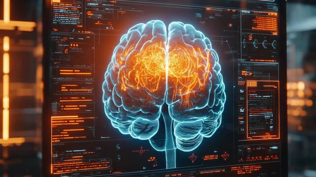 selective focus neuroscience endocrine interface hypothalamus hormone signaling body regulation system visualization 3d concept