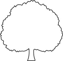 Naklejka premium Black and white tree silhouette nature