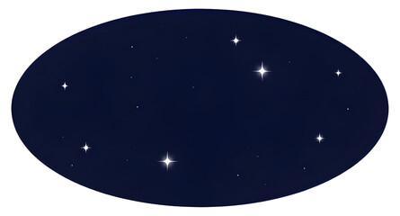 night, starrysky, ovalframe, stars, galaxy, cosmic, astronomy, celestial, universe, dreamy, space, dark, decorative, minimalist, vector, illustration, isolated © zpixel